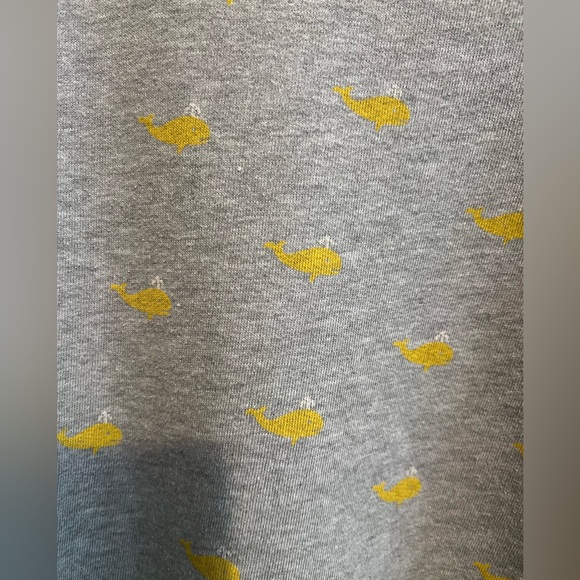 #941 Wildfox Couture Small Gray Yellow Sweatshirt Nautical Whale Print Crew Sz L - Picture 4 of 5